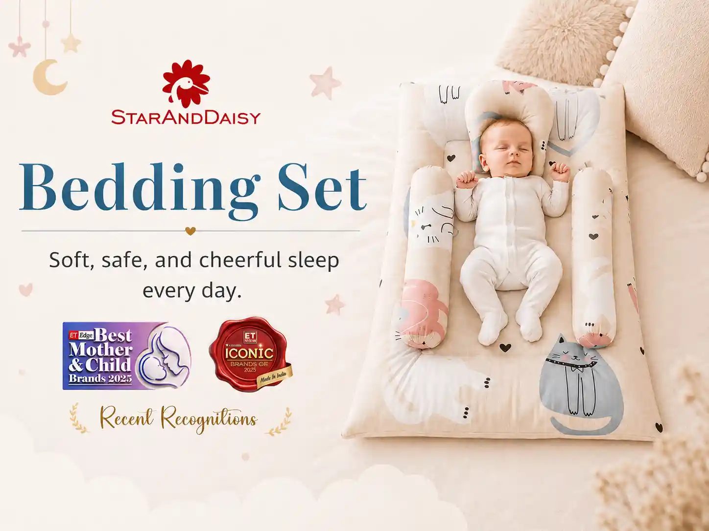 bedding set with Cat print