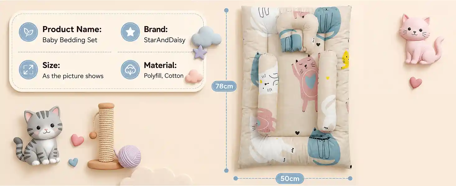 bedding set with Cat print