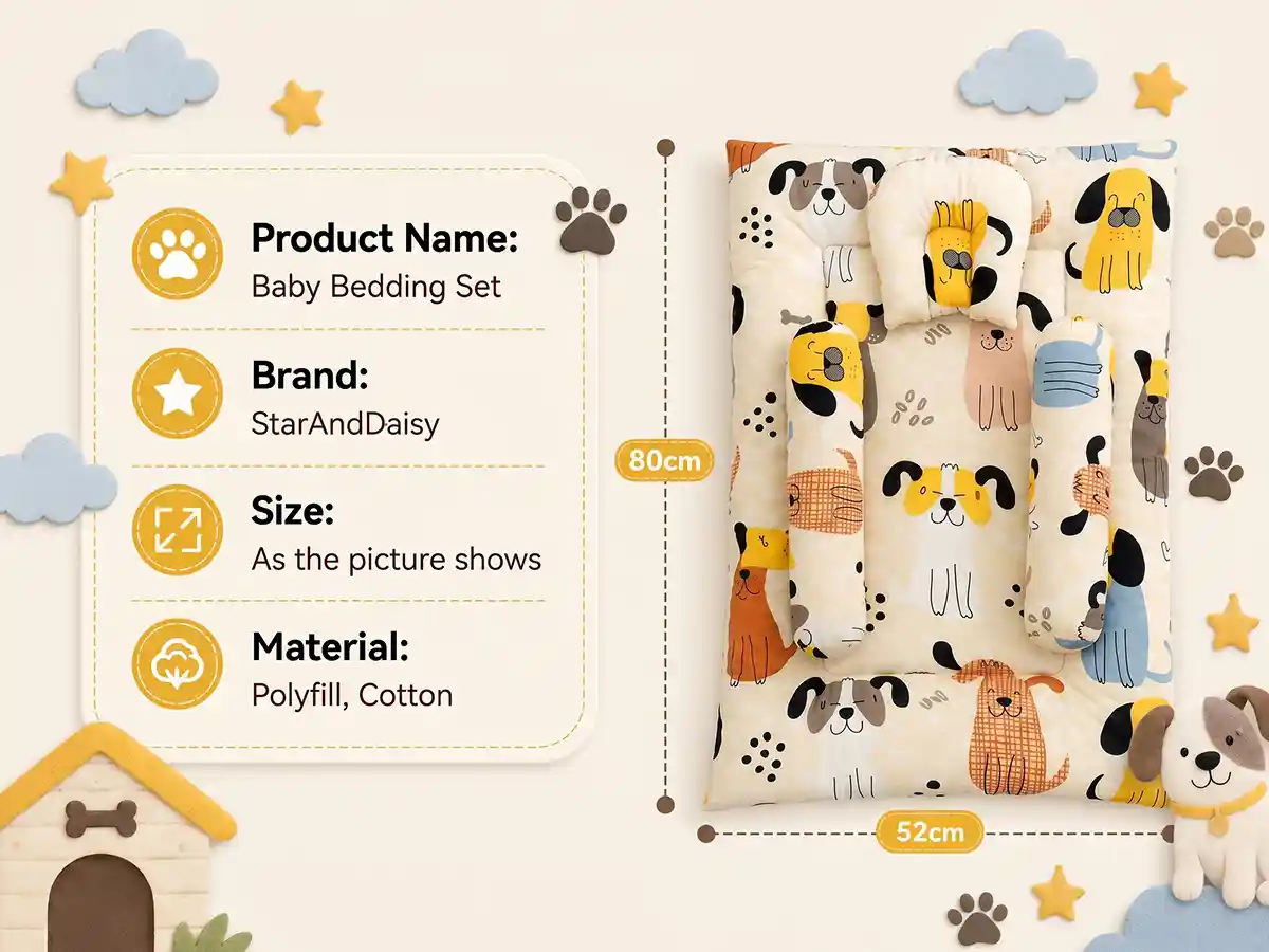 bedding set with Dog print