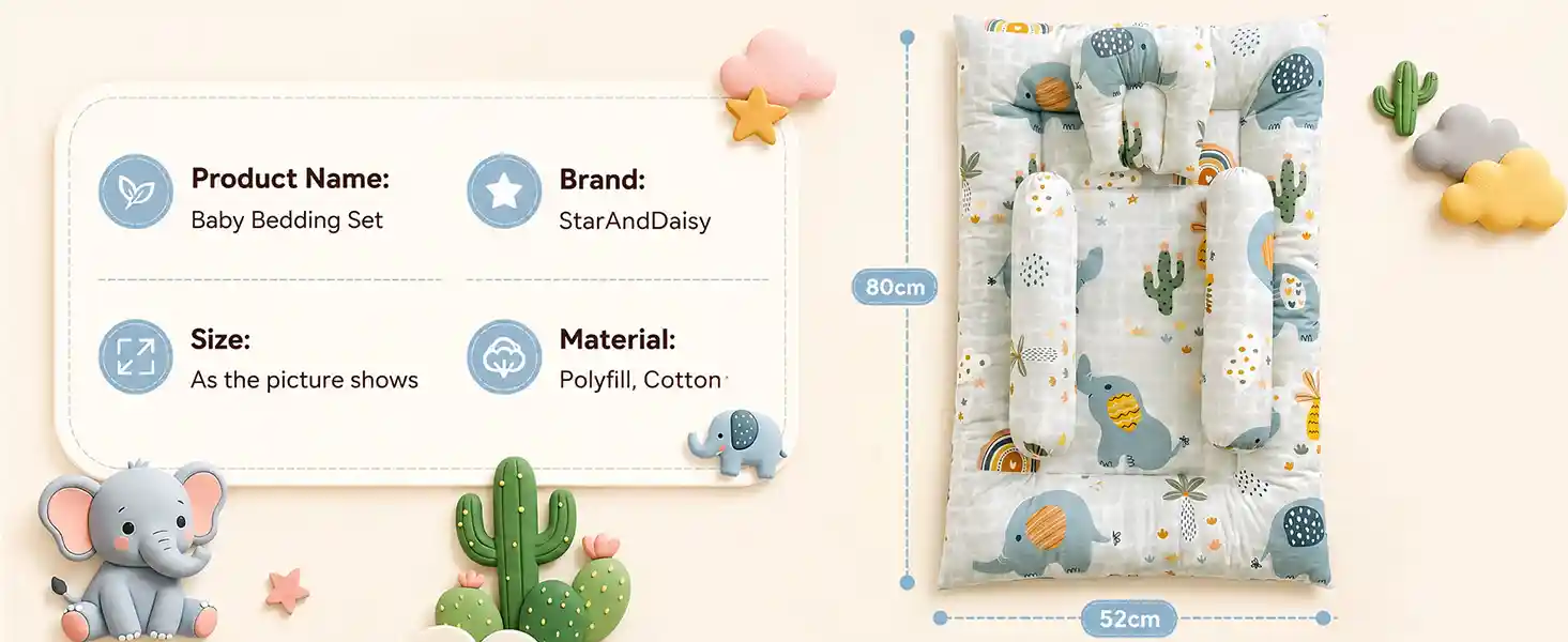 bedding set with Elephant print