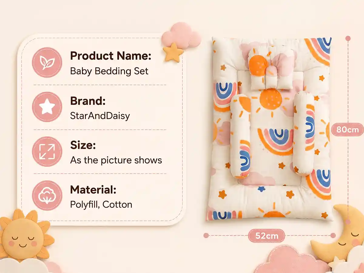 bedding set with rainbow print