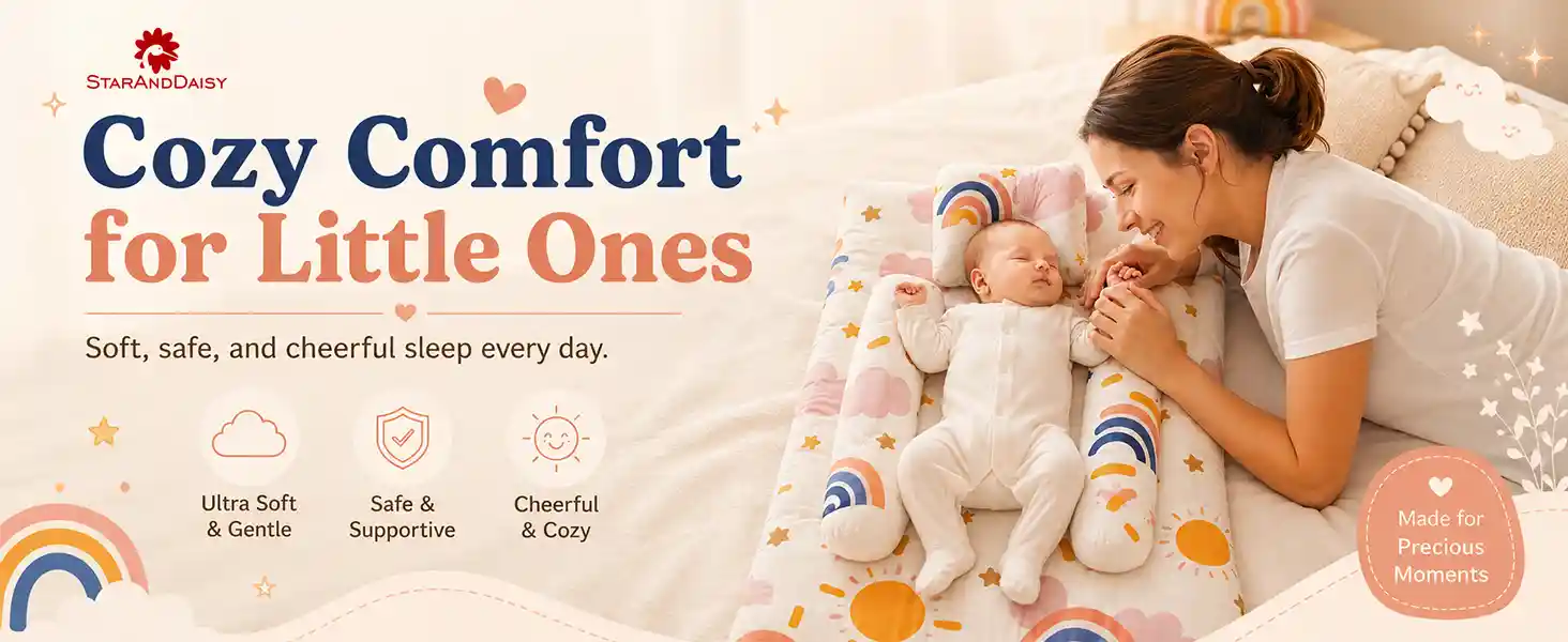 bedding set with rainbow print