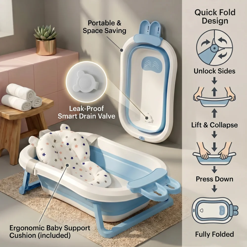 bt luxe with soap bar and cushion- Blue