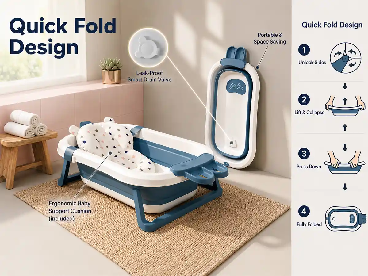 bt luxe with soap bar and cushion- Dark Blue
