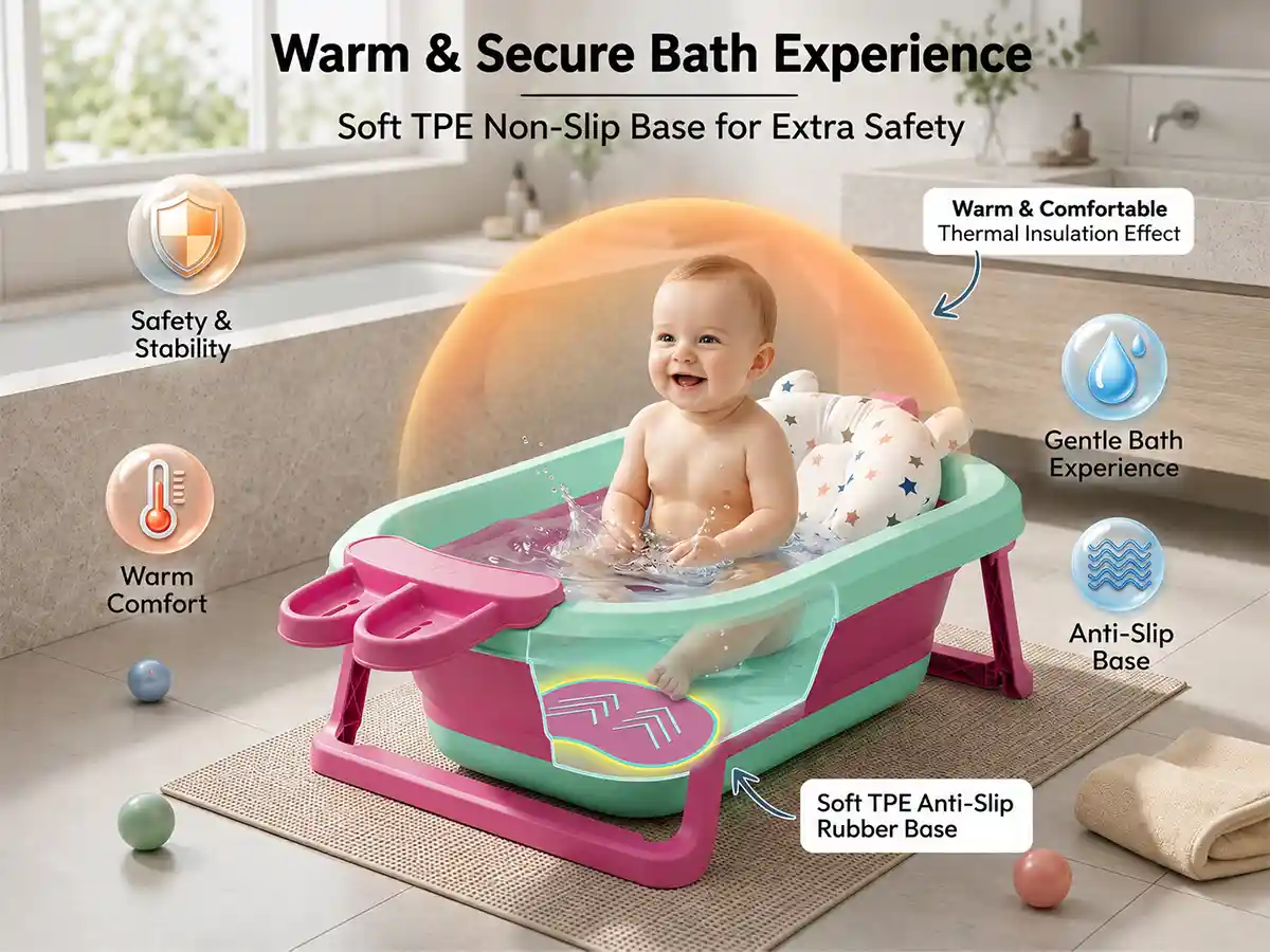 bt luxe with soap bar and cushion- Green Pink