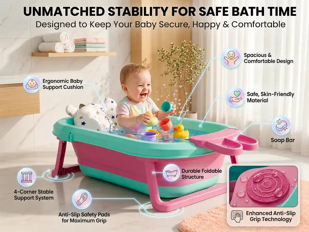 bt luxe with soap bar and cushion- Green Pink