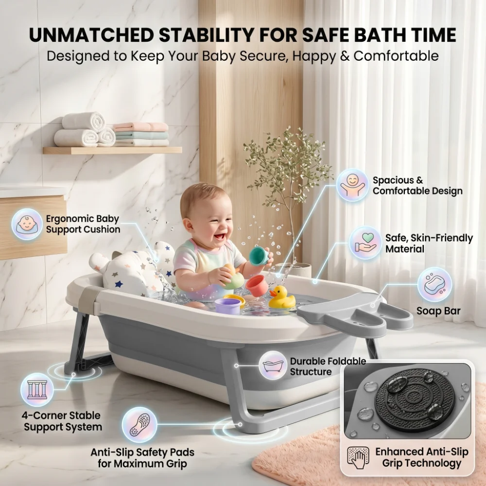 bt luxe with soap bar and cushion- grey
