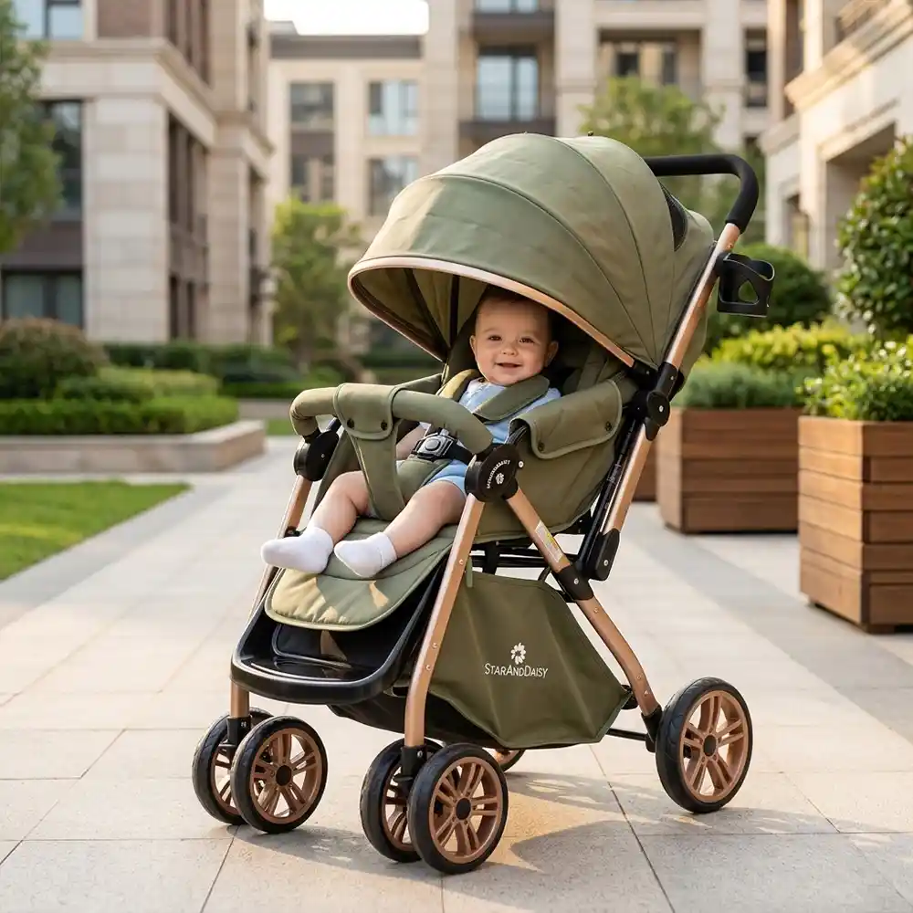 daisy trot stroller - green