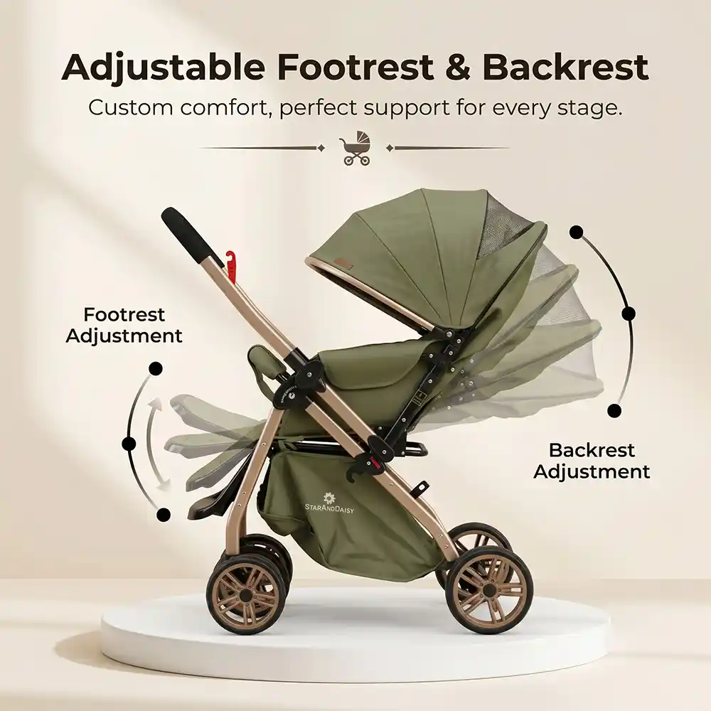 daisy trot stroller - green
