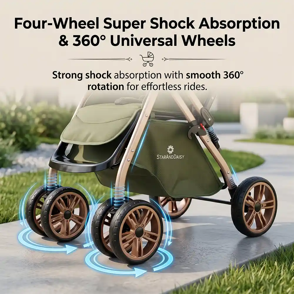 daisy trot stroller - green
