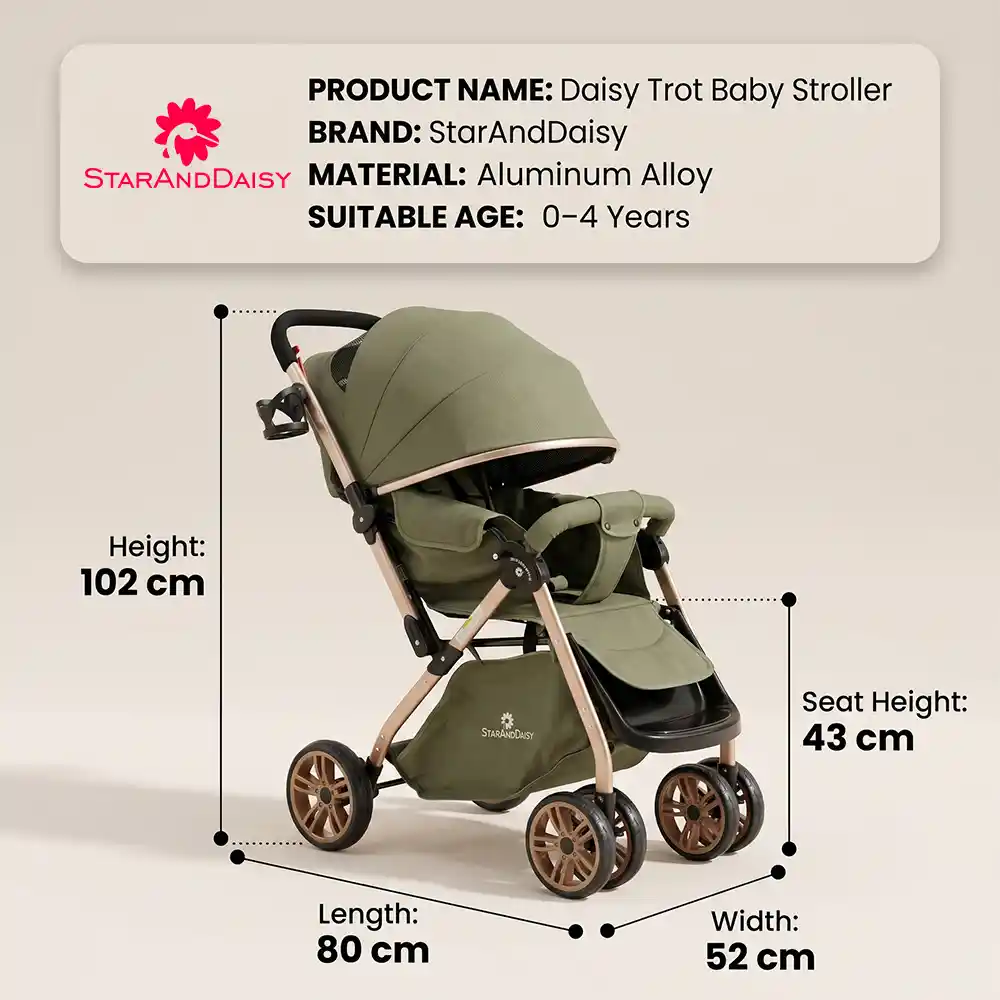 daisy trot stroller - green