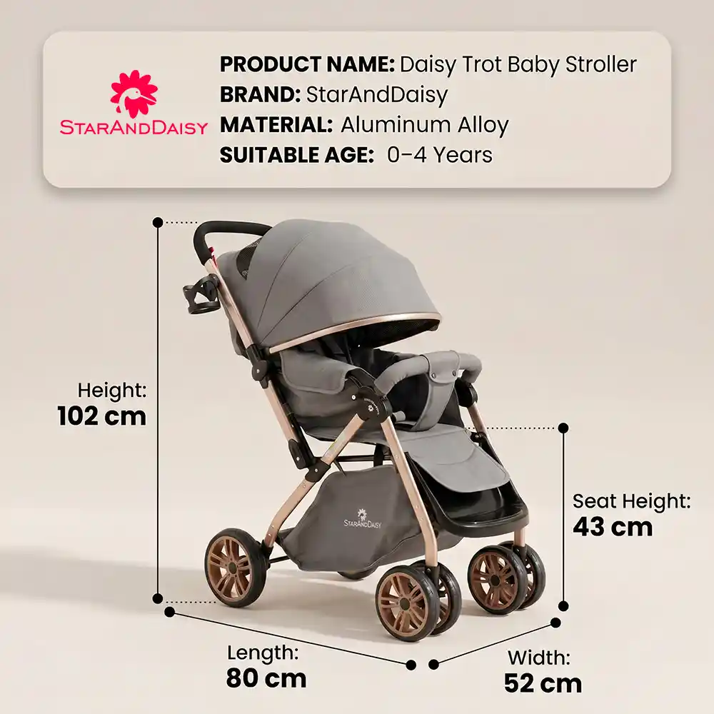 daisy trot stroller - grey