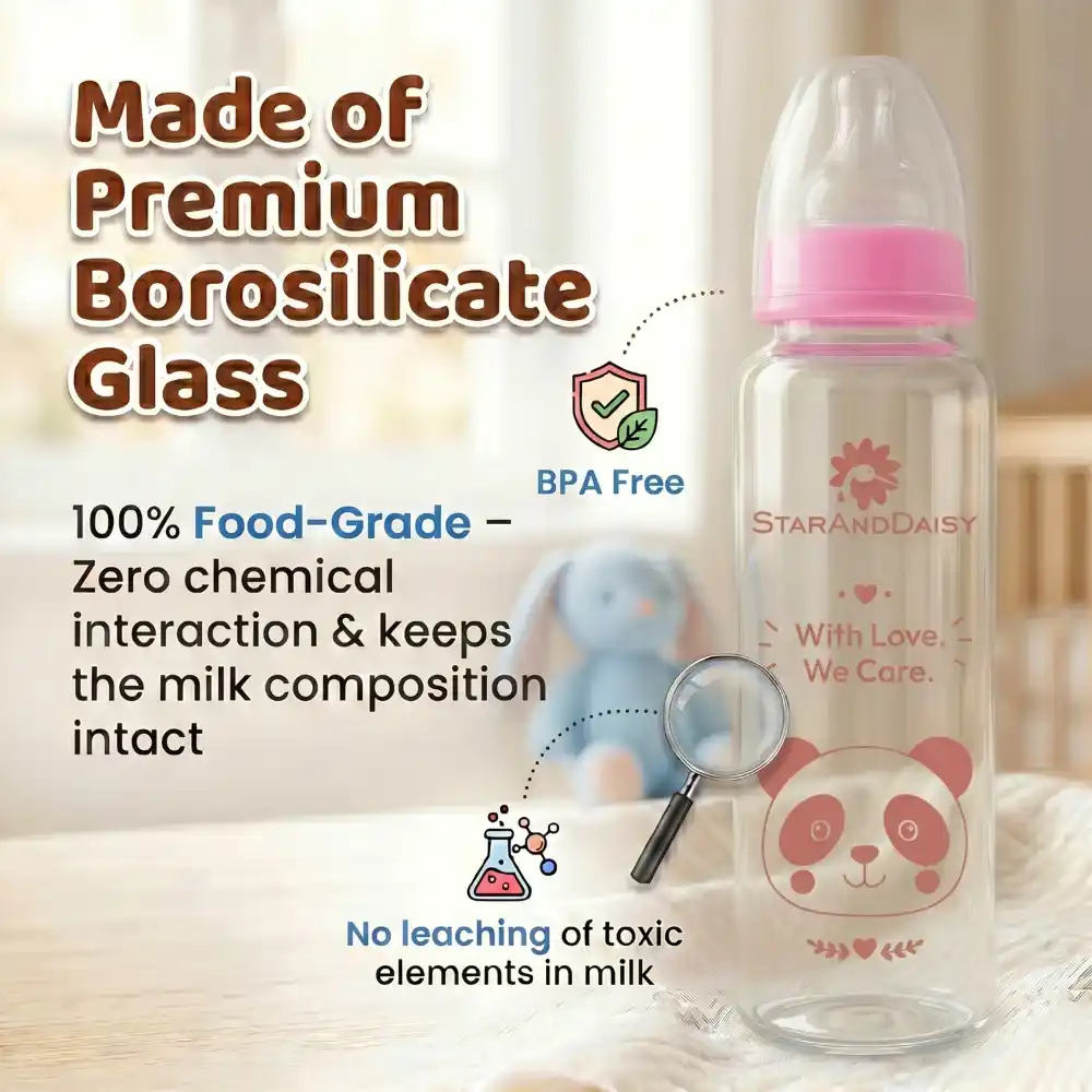 glass bottle 250ml-pink