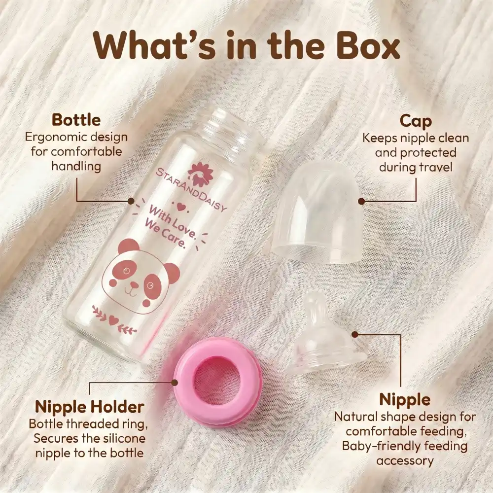 glass bottle 250ml-pink