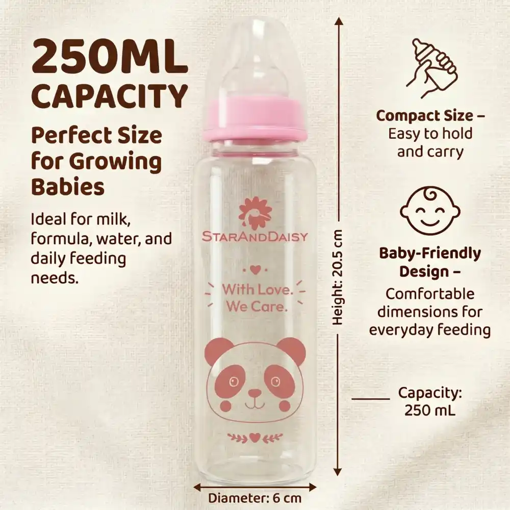 glass bottle 250ml-pink