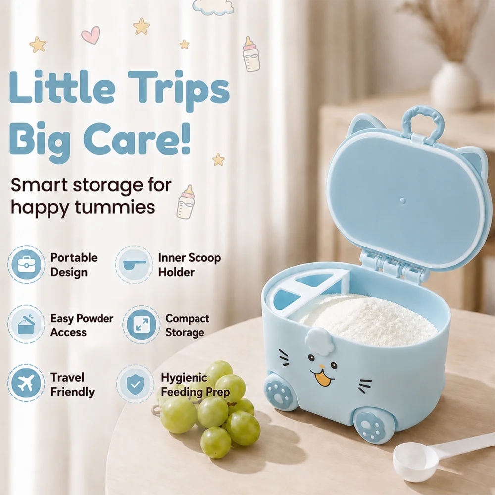 kitty milk powder container - yellow