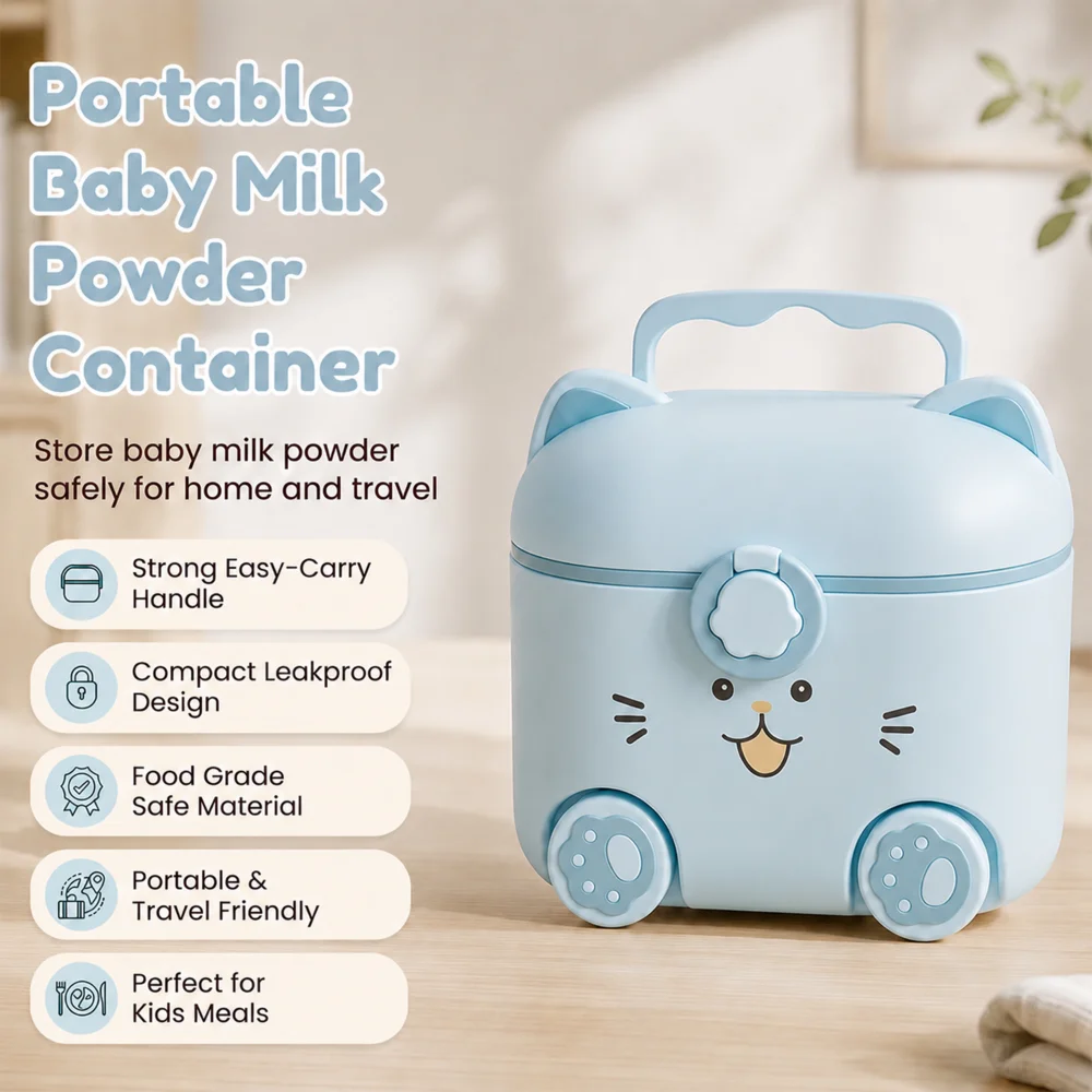 kitty milk powder container - blue