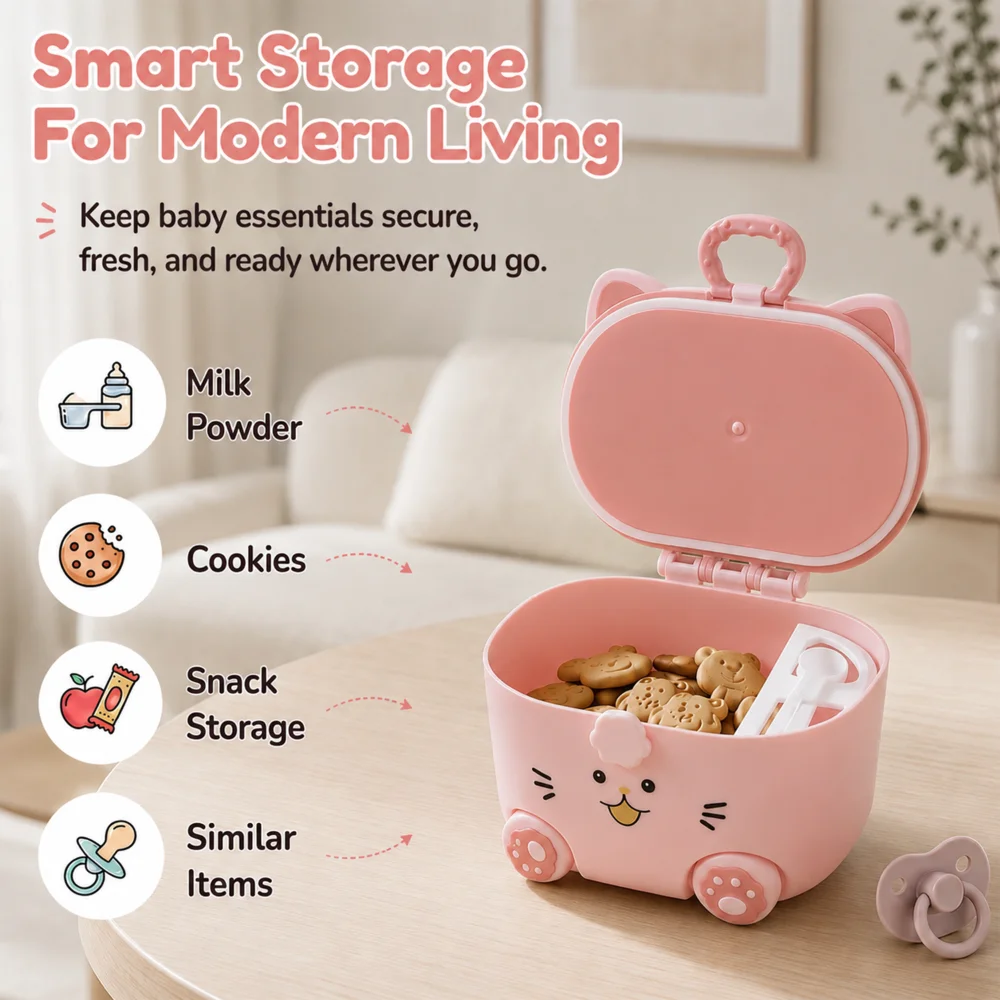 kitty milk powder container - pink