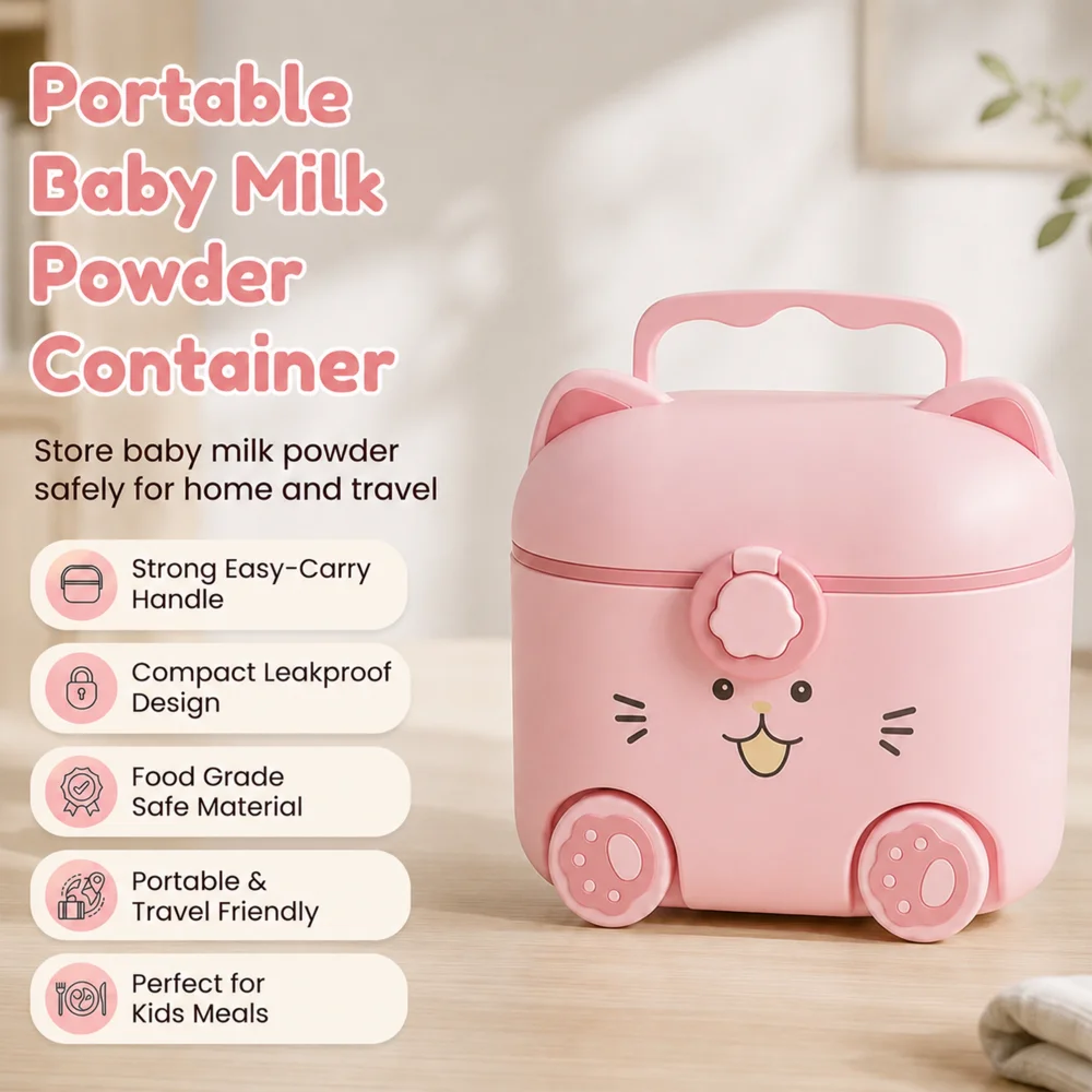 kitty milk powder container - pink