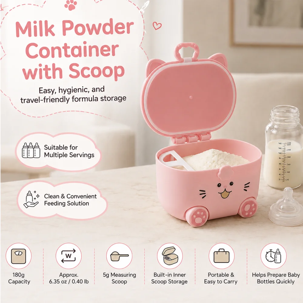 kitty milk powder container - pink