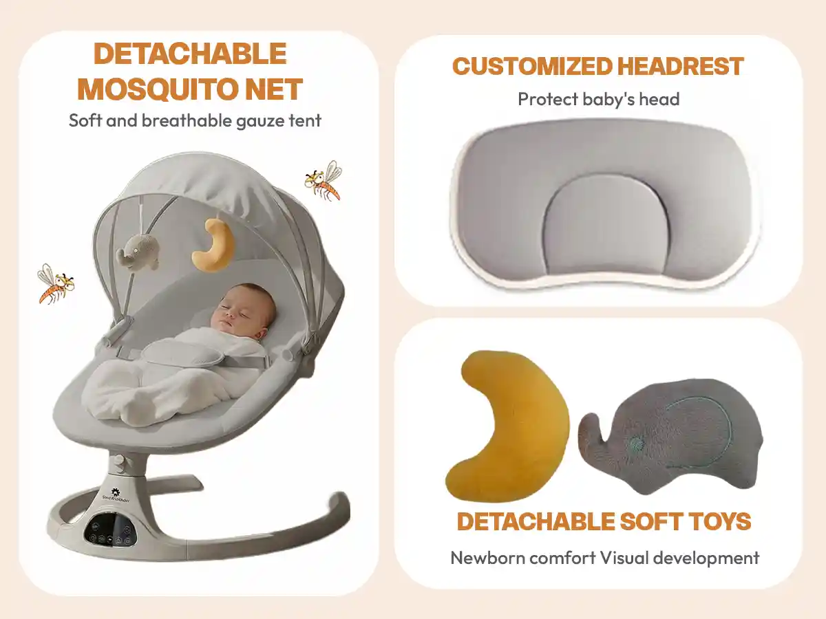 multi functional rocking chair-Grey