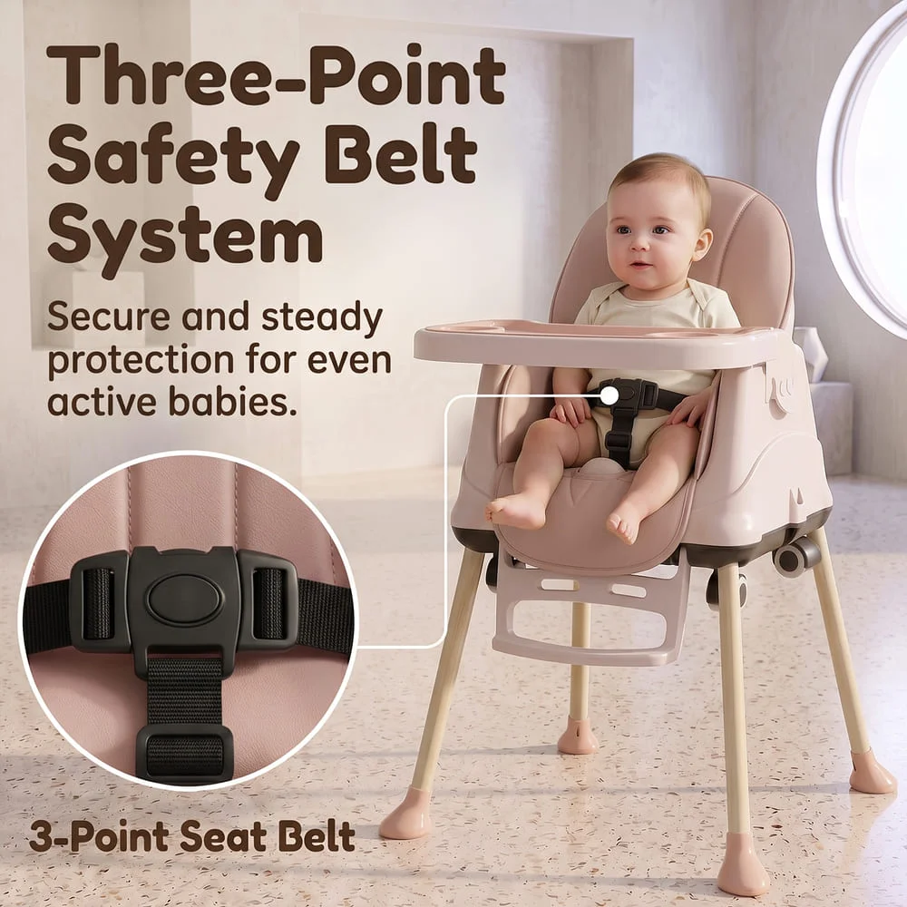 3 In 1 High chair Pink