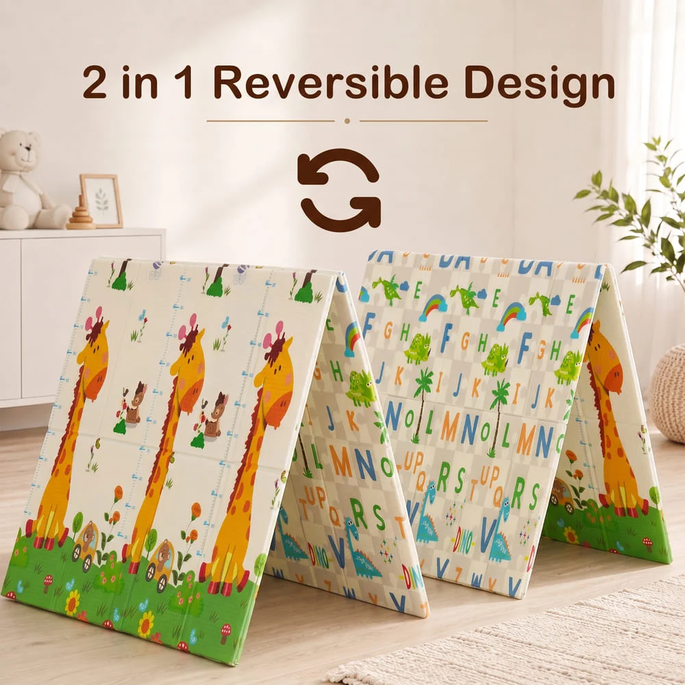 Alphabet & giraffe print playmat