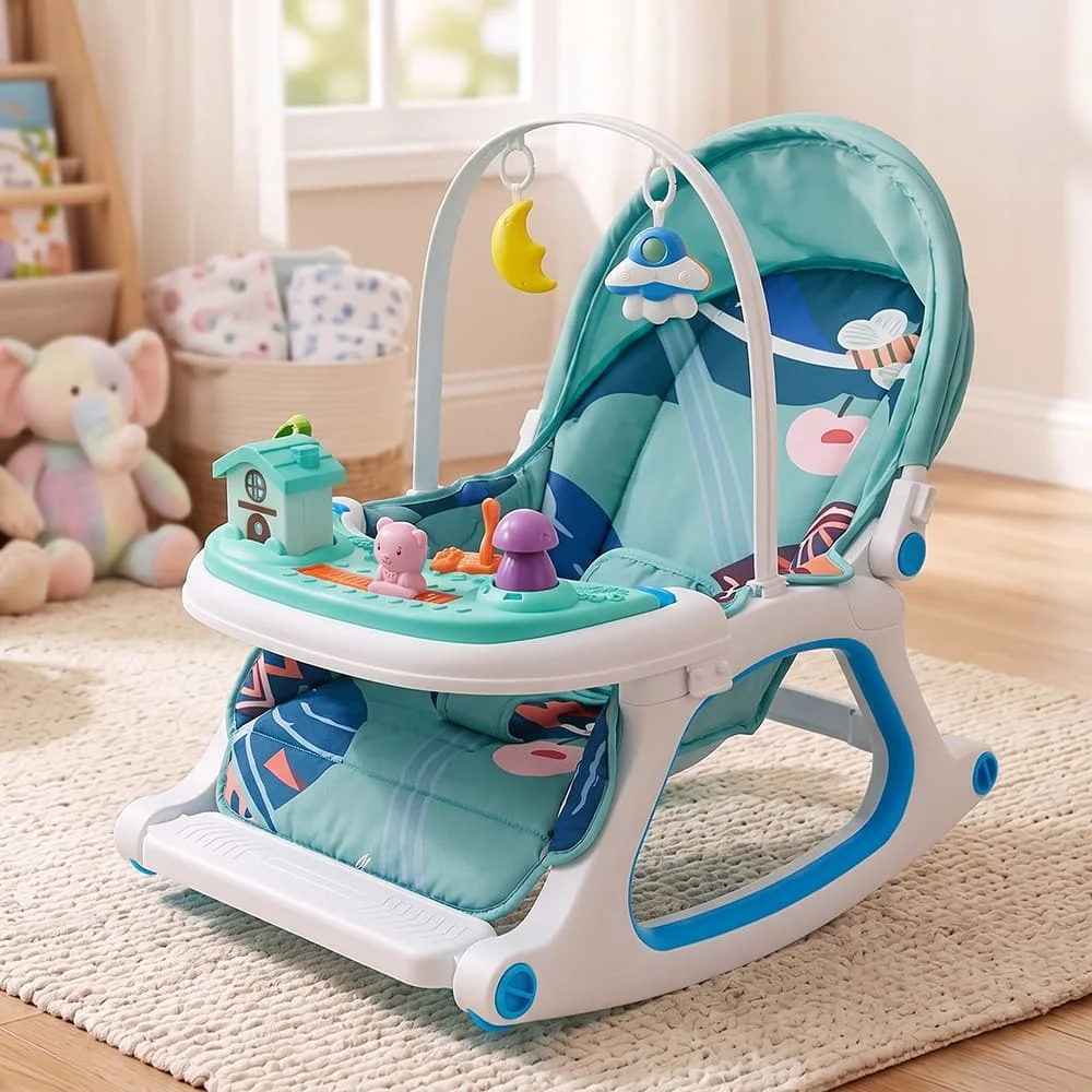 Dreamy baby rocking chair blue1