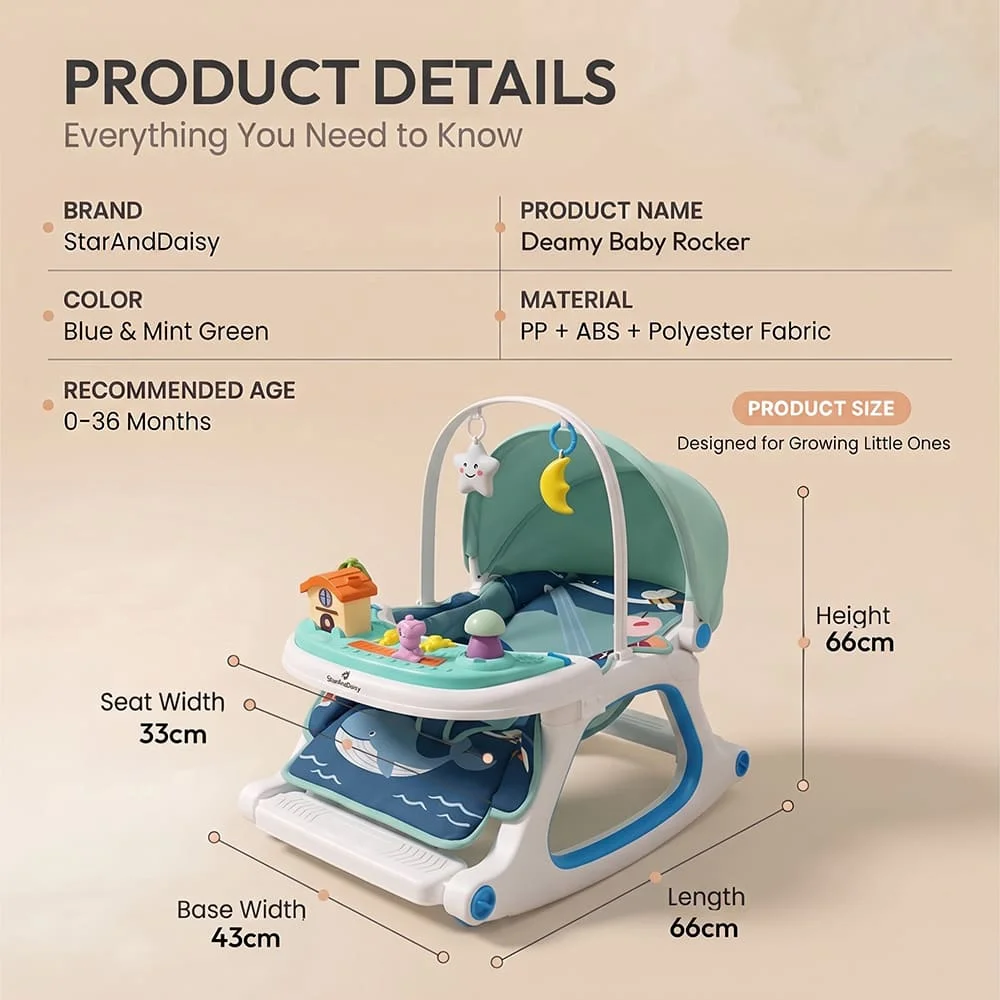 Dreamy baby rocking chair blue10
