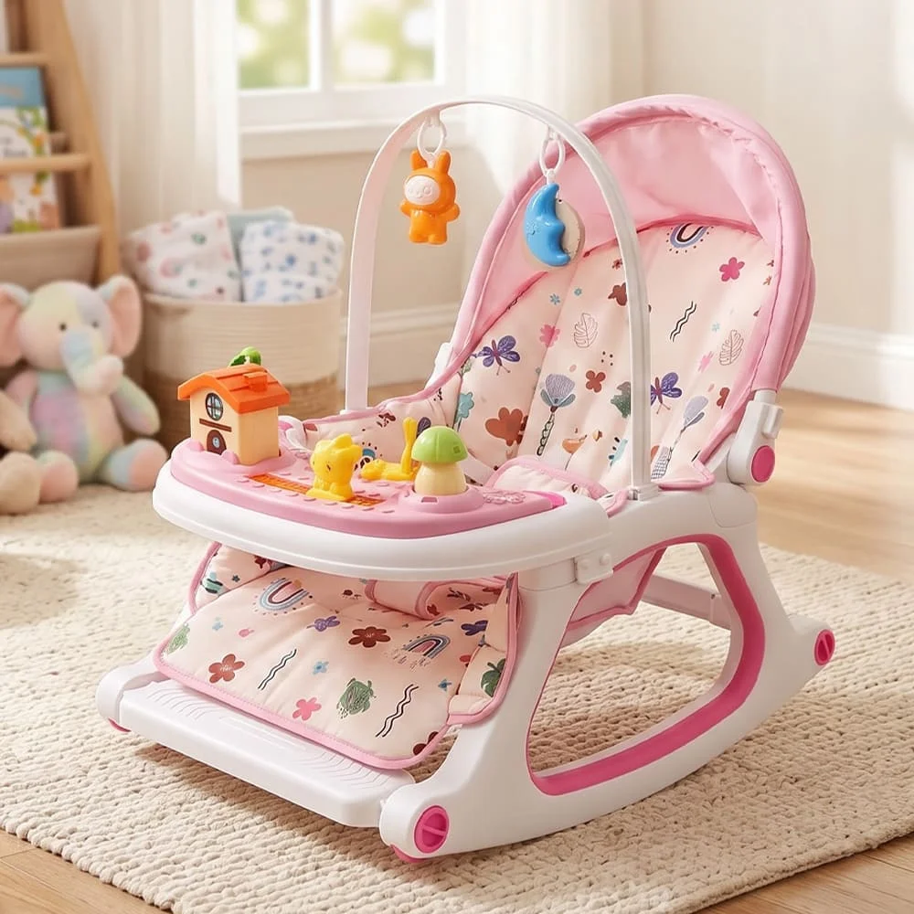 Dreamy baby rocking chair pink1