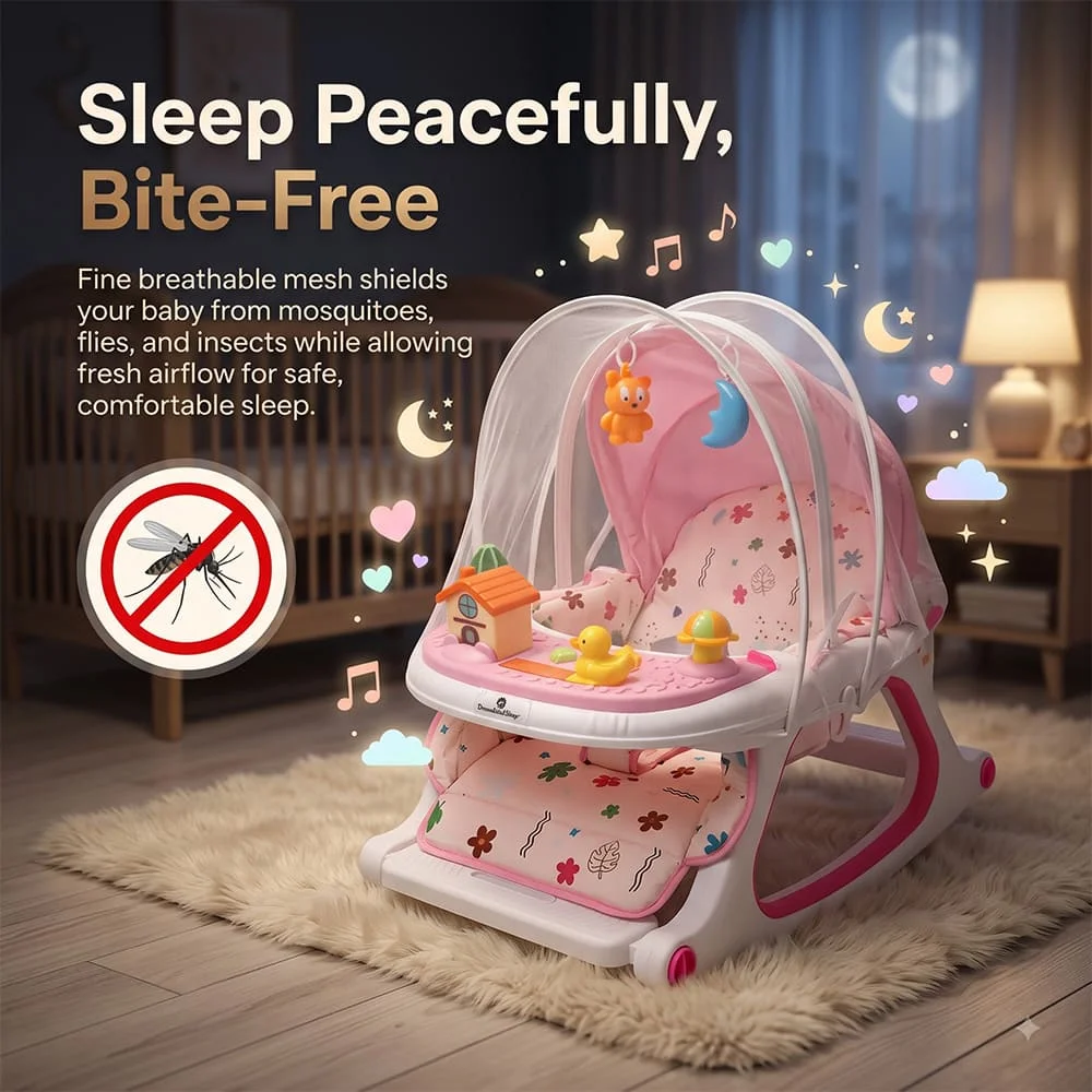 Dreamy baby rocking chair pink10