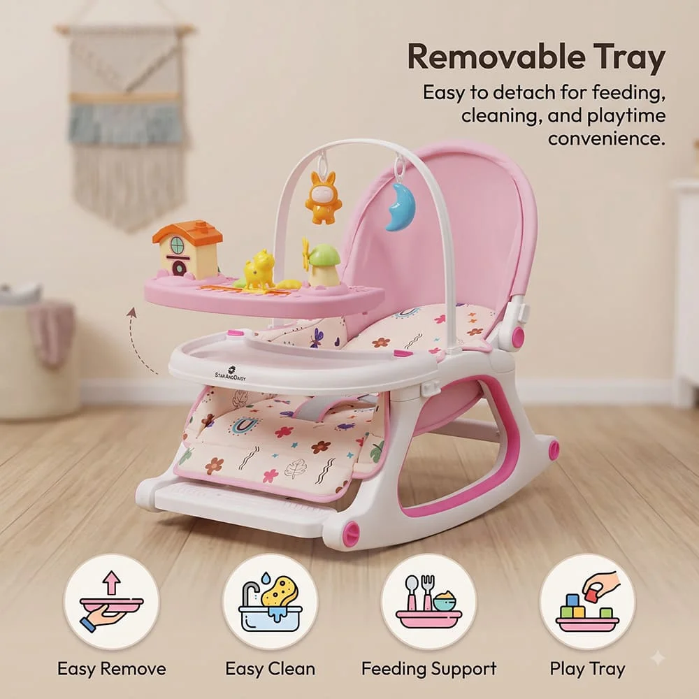 Dreamy baby rocking chair pink4