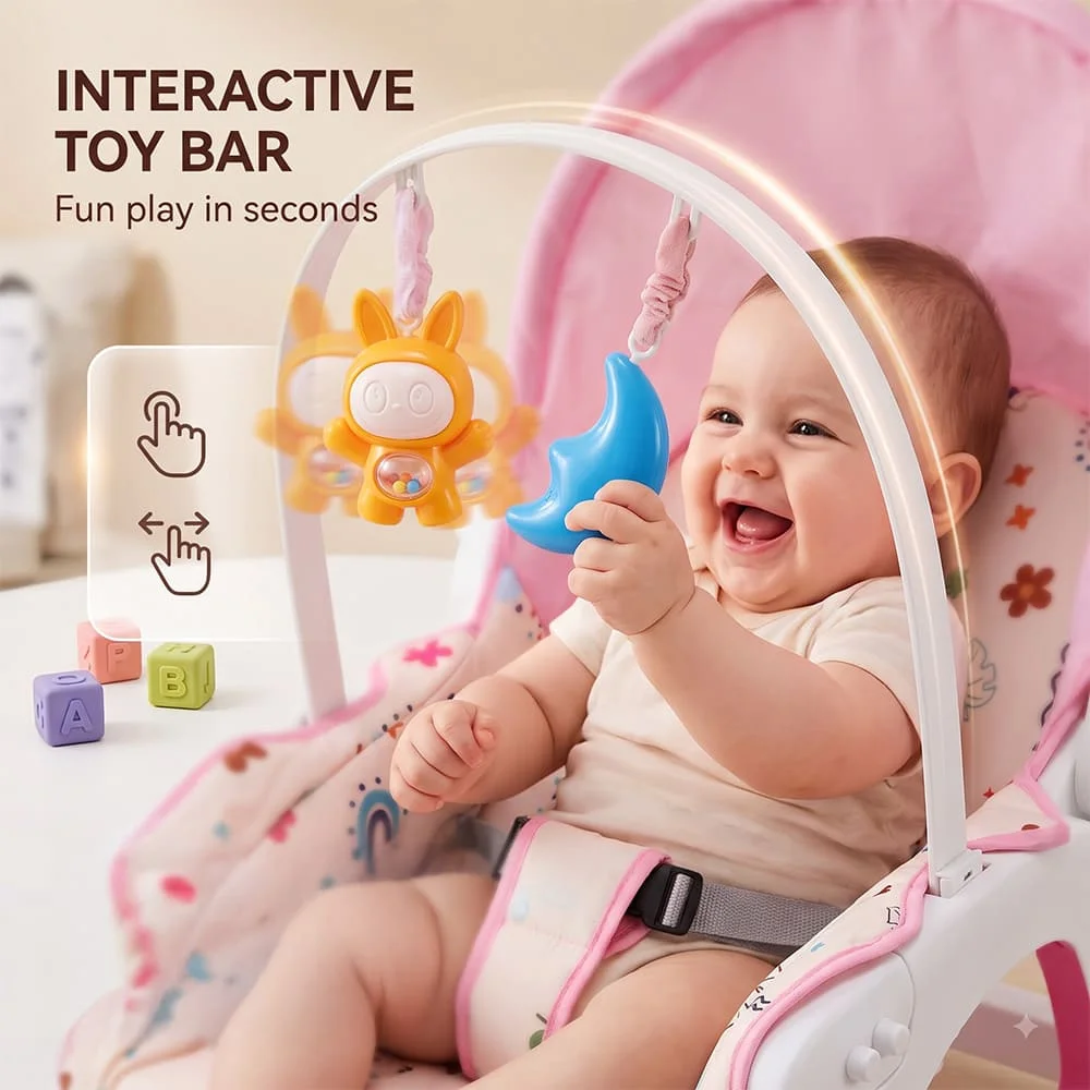 Dreamy baby rocking chair pink7