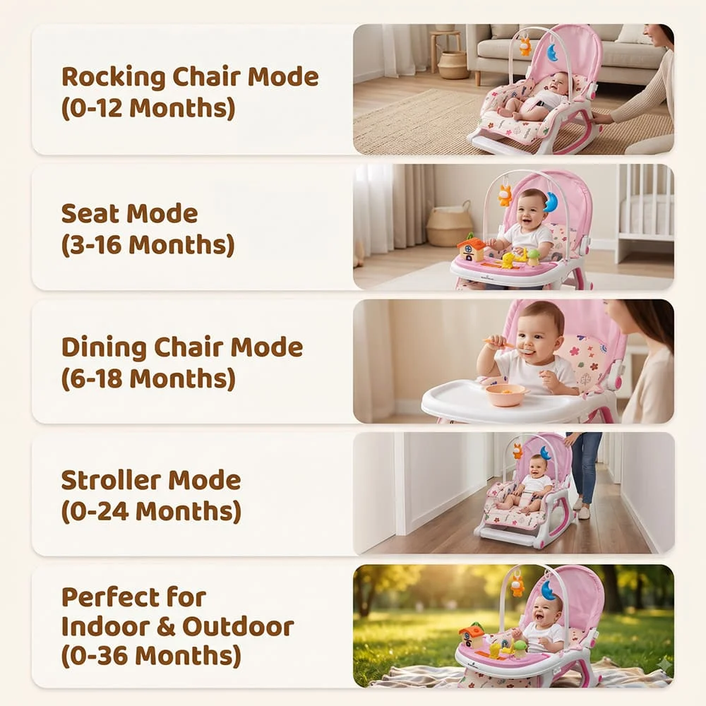 Dreamy baby rocking chair pink8