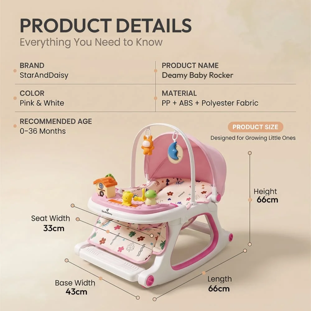 Dreamy baby rocking chair pink9