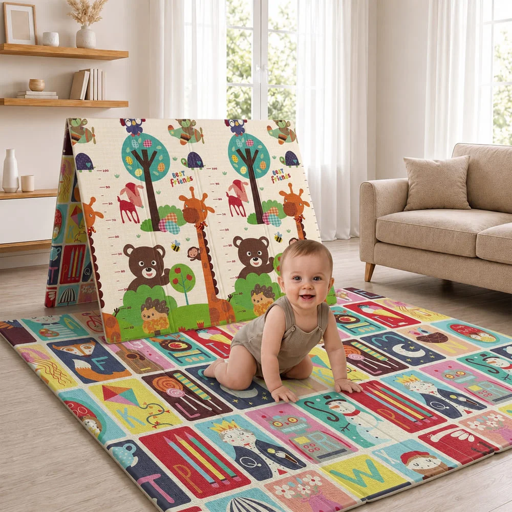 Giraffe & Bear Print playmat