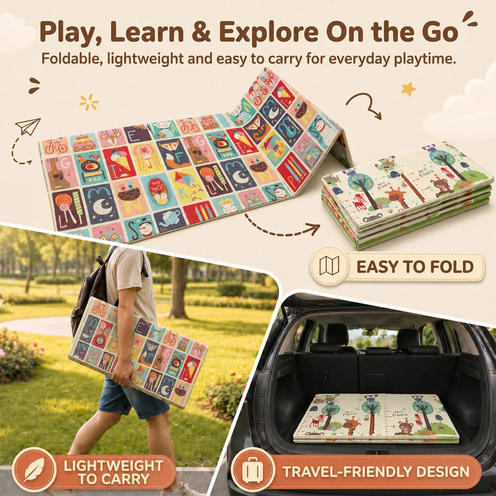 Giraffe & Bear Print playmat