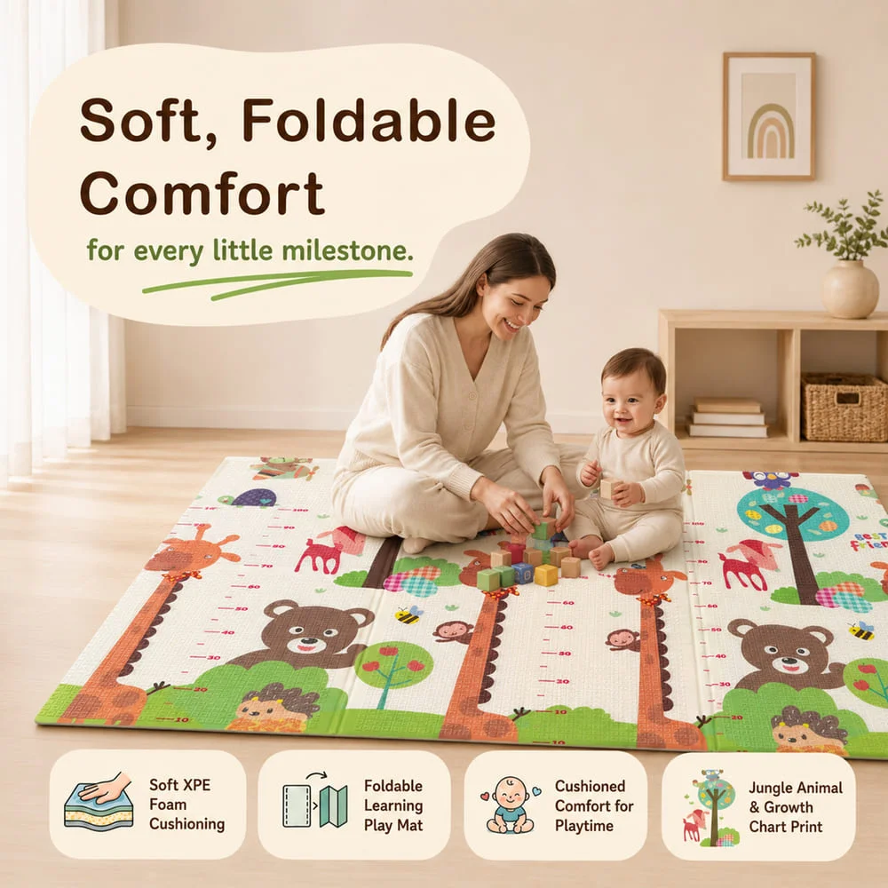 Giraffe & Bear Print playmat