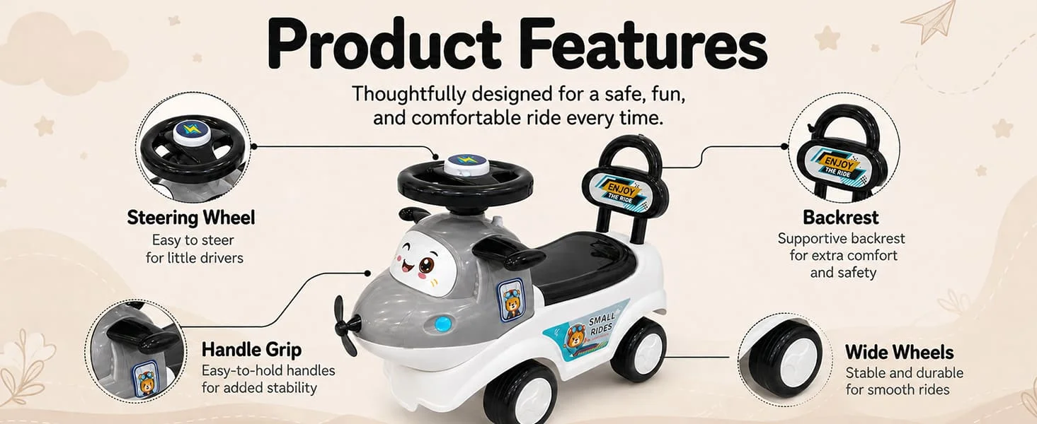 Activity Ride-On Toy - Off White