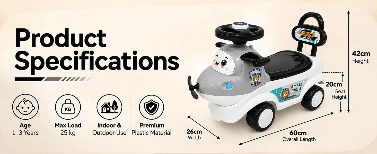 Activity Ride-On Toy - Off White