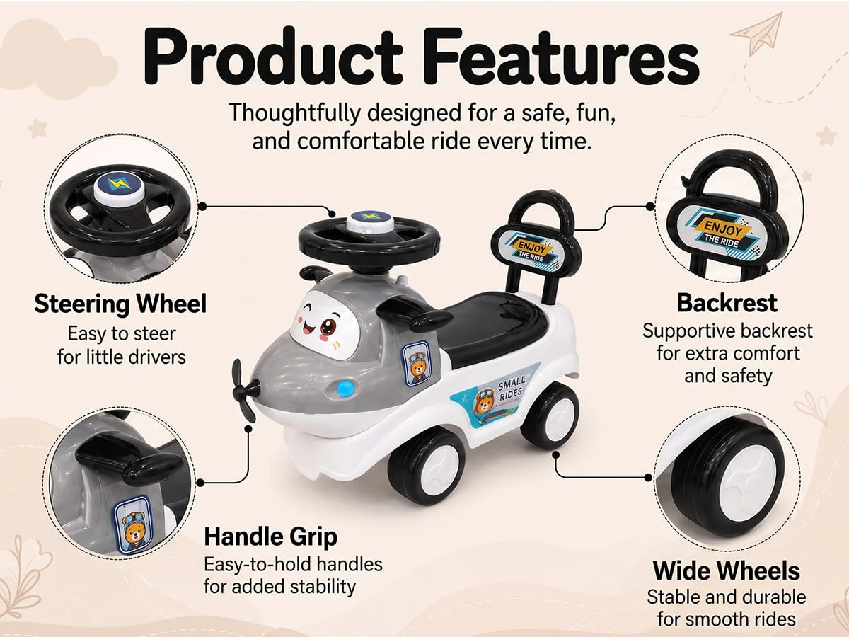 Activity Ride-On Toy - Off White