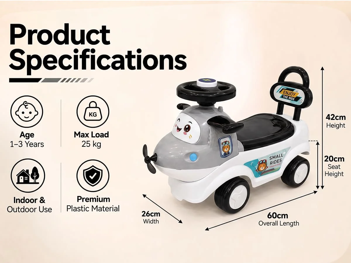 Activity Ride-On Toy - Off White