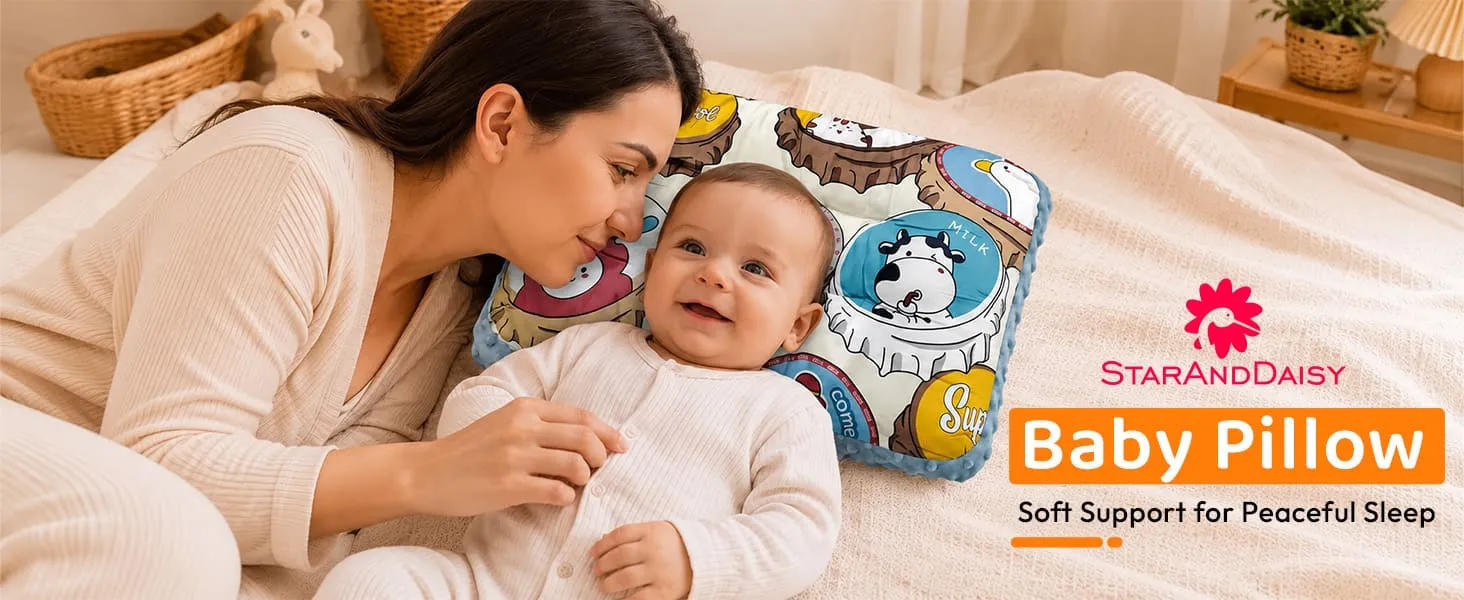 Baby Pillow Double-Sided Washable, Comfortable And Soft