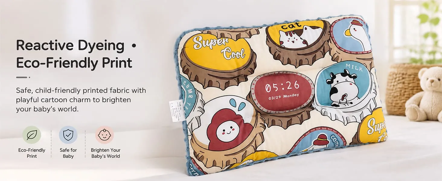 Baby Pillow Double-Sided Washable, Comfortable And Soft