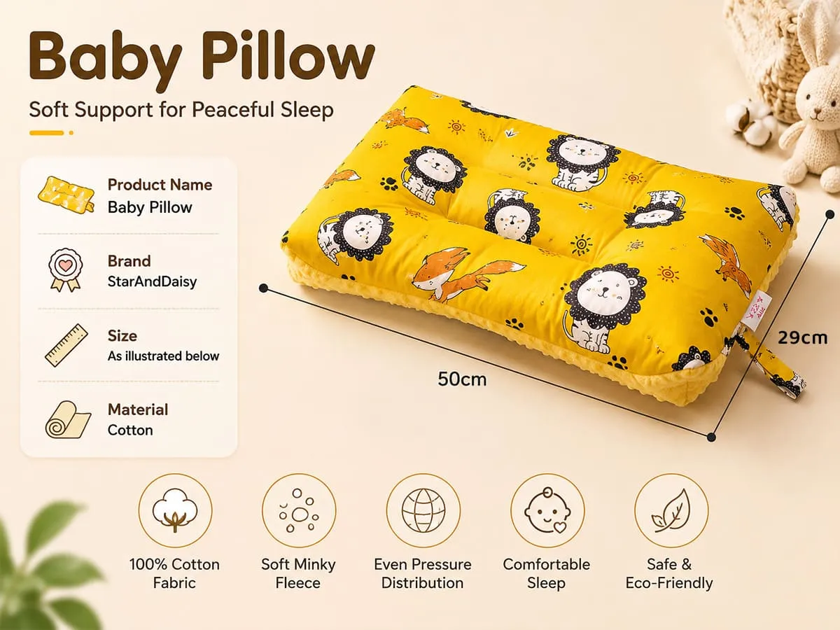 Baby Pillow Double-Sided Washable