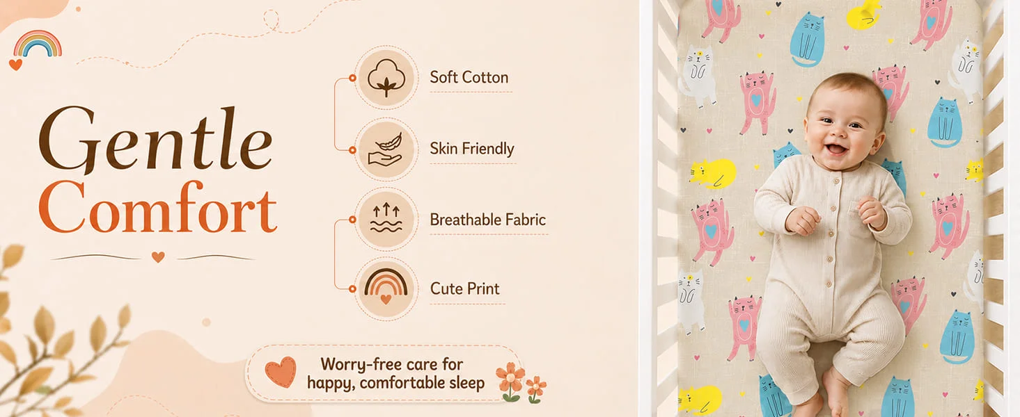 Cotton Baby BedsheetCotton Baby Bedsheet