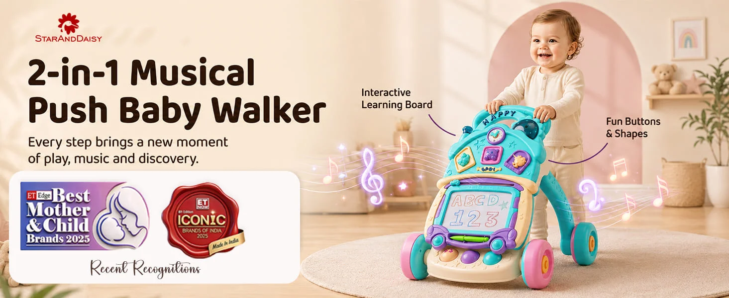 Push Walker for Baby with Doodle