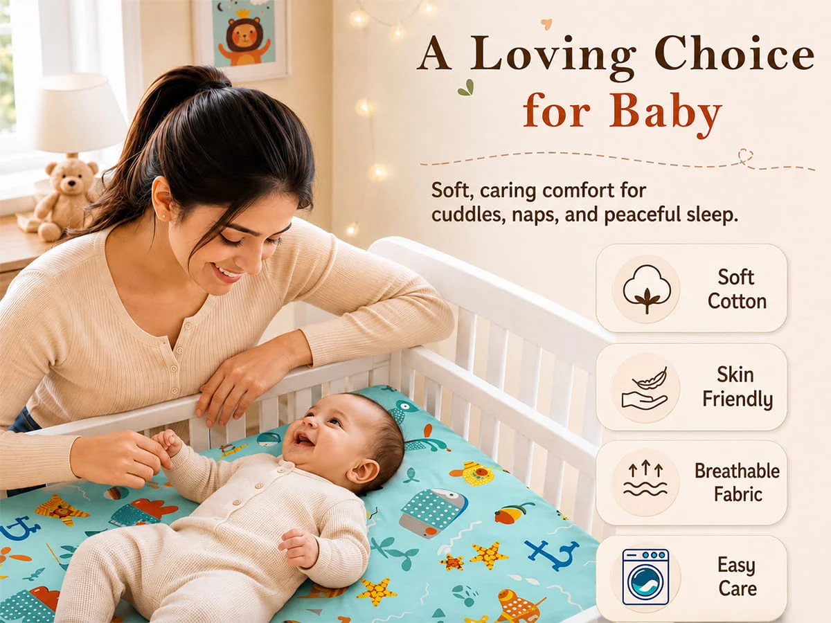 Cotton Baby BedsheetCotton Baby Bedsheet