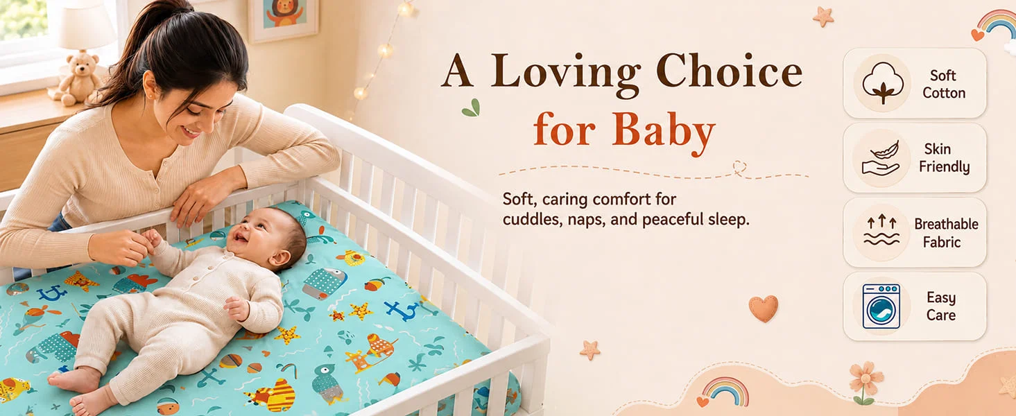 Cotton Baby BedsheetCotton Baby Bedsheet