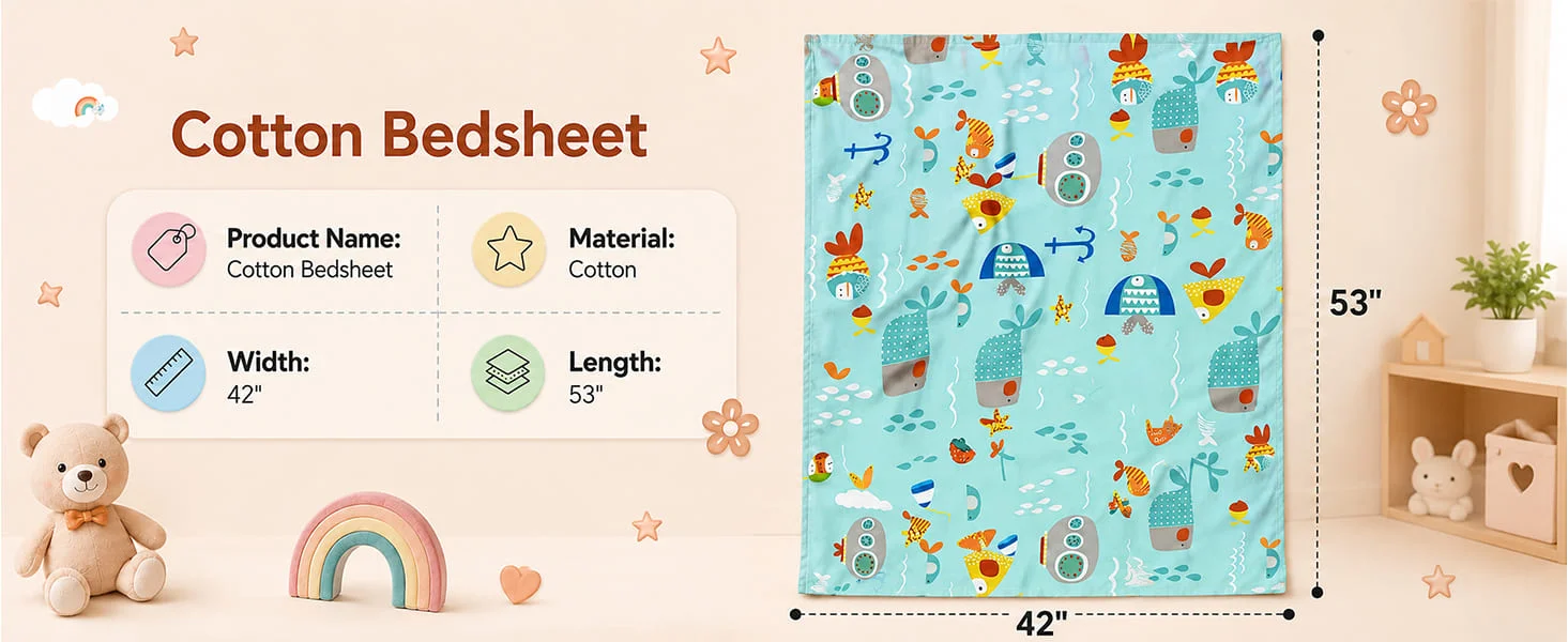 Cotton Baby Bedsheet